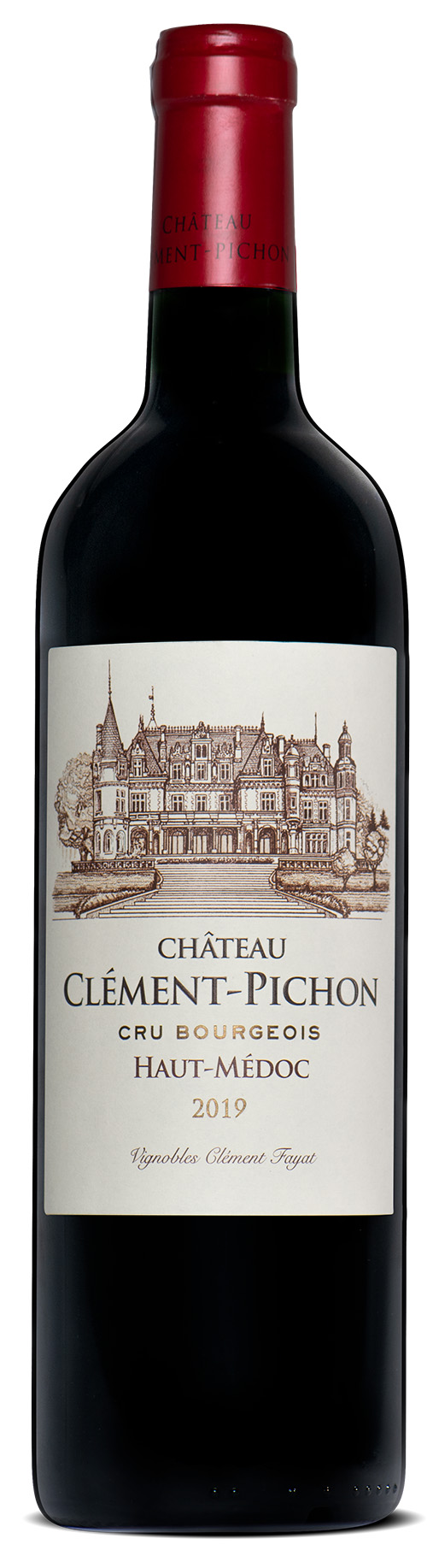 Chateau Clement-Pichon Haut-Medoc 2019 i trækasse wine bottle