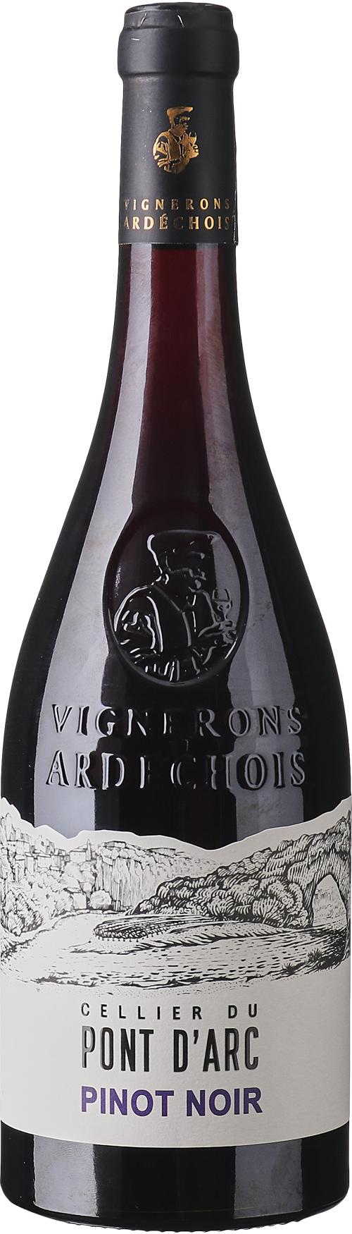 Cellier du Pont d'Arc IGP Ardeche Pinot Noir wine bottle