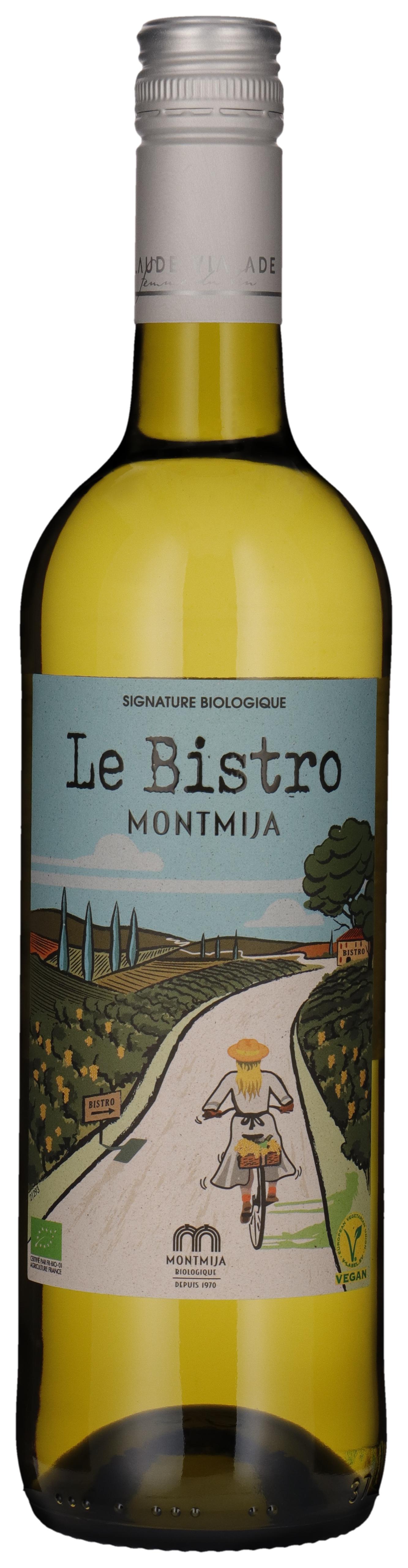 Le Bistro de Montmija Blanc wine bottle