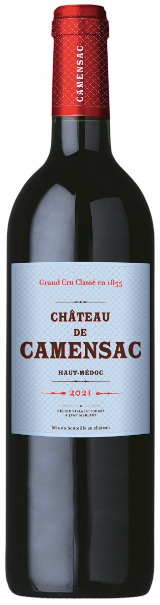Chateau de Camensac Haut-Medoc 5. Cru Classé 2021 i trækasse wine bottle