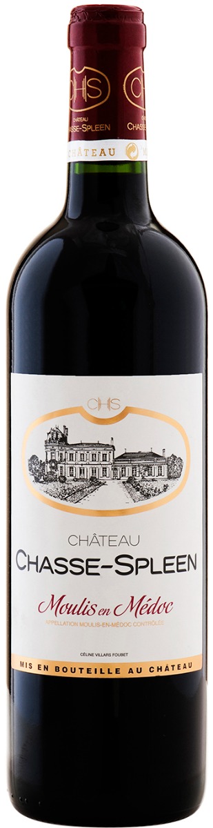 Chateau Chasse-Spleen Moulis-en-Medoc Cru Bourgeois Exceptionnel 2020 i trækasse wine bottle
