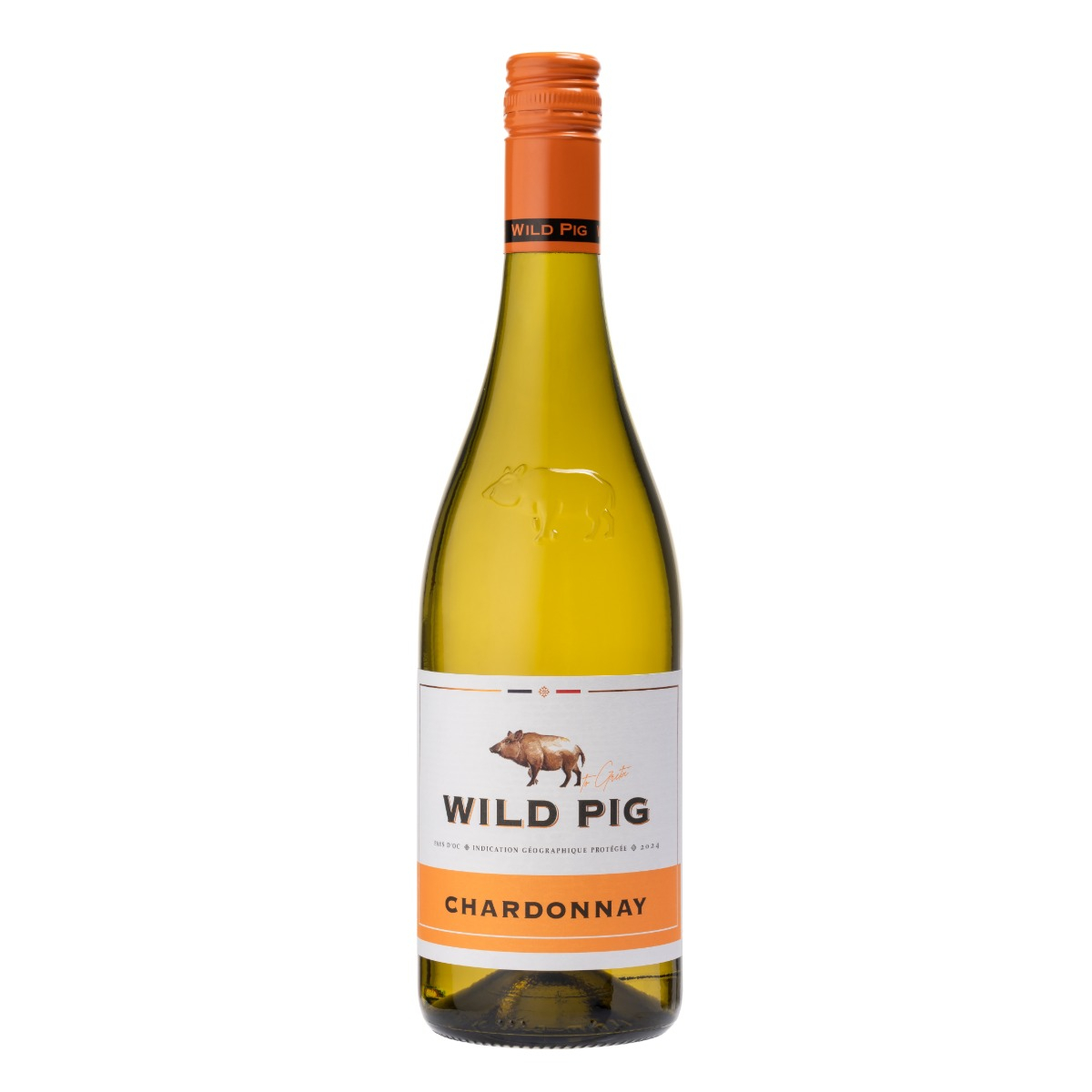 Wild Pig Chardonnay Pays d'Oc I.G.P. wine bottle