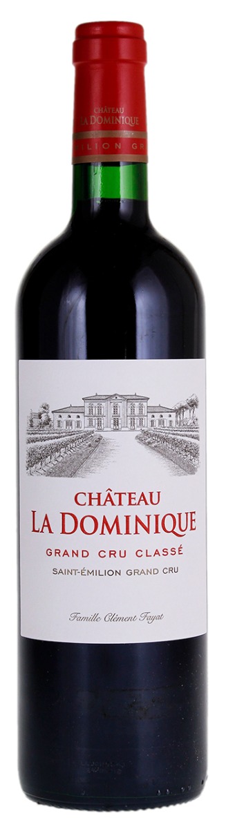 Chateau La Dominique St-Emilion Grand Cru Classe 2020 i trækasse wine bottle