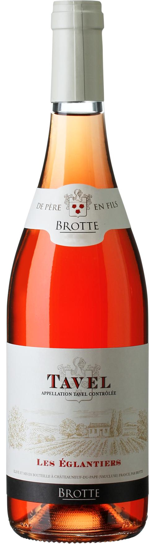 Brotte Tavel Rosé, Les Églantiers wine bottle