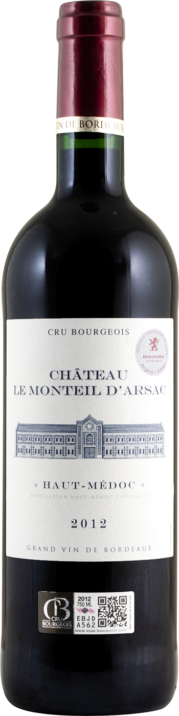 Chateau le Monteil d'Arsac Haut-Medoc 2012 wine bottle