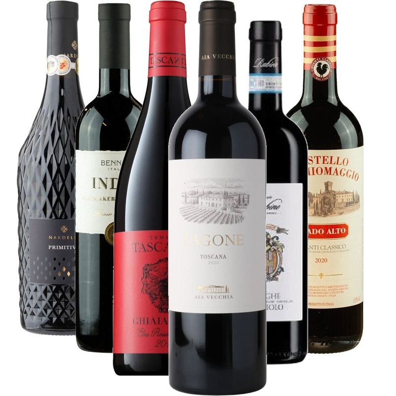 Smagekasse - Italienske favoritter wine bottle