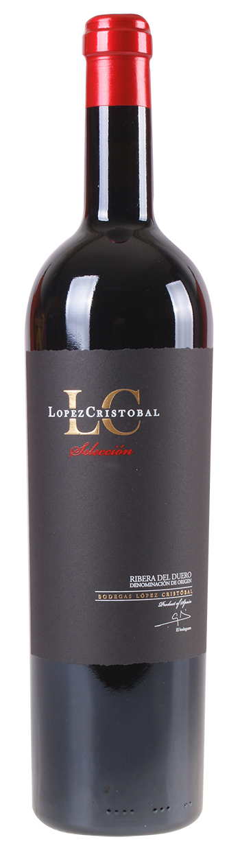 Lopez Cristobal Ribera del Duero Seleccion 2015 i trækasse wine bottle