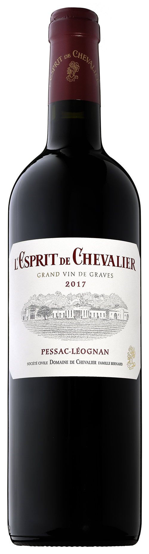 L'Esprit de Chevalier Rouge Pessac-Léognan 2017 wine bottle