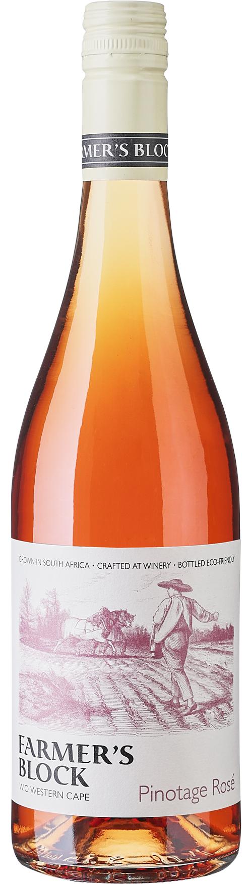 Farmer's Block Pinotage Rosé wine bottle