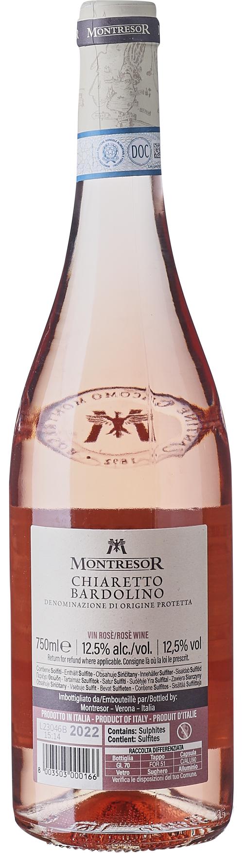 Cantine Montresor Chiaretto Bardolino DOP Brolo Alto wine bottle