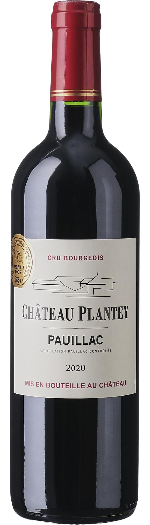 Château Plantey Pauilac Cru Bourgeois wine bottle