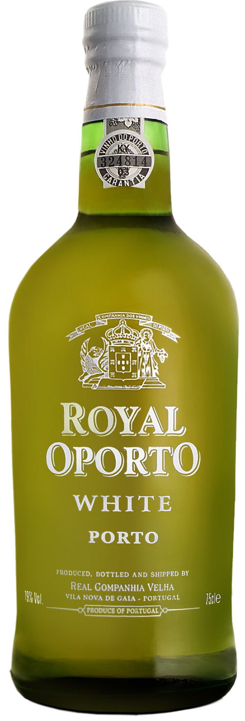 Royal Oporto White Port wine bottle