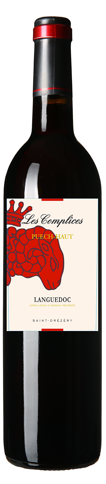 Chateau Puech-Haut Languedoc Les Complices 2017 wine bottle