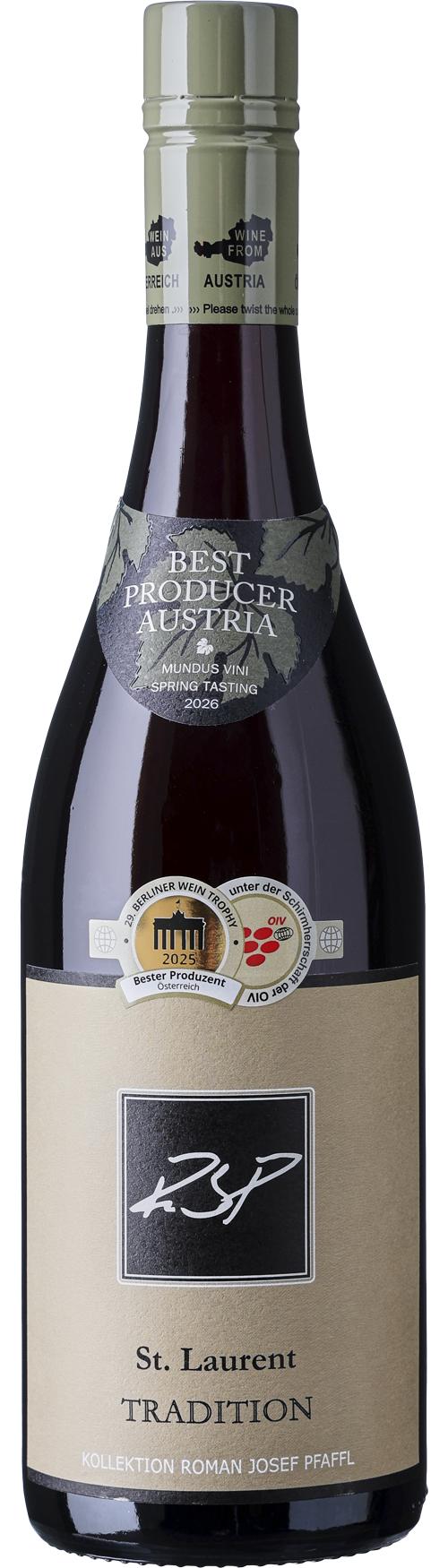Tradition St. Laurent wine bottle
