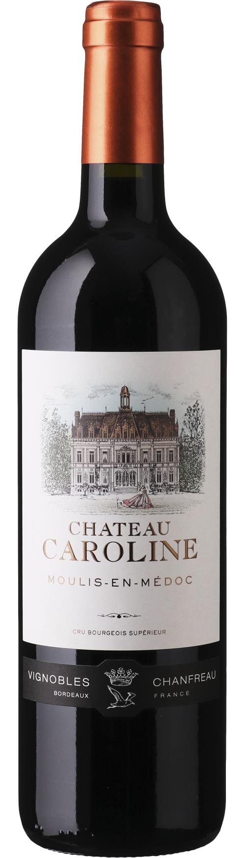 Château Caroline Moulis-En-Médoc Cru Bourgeois wine bottle