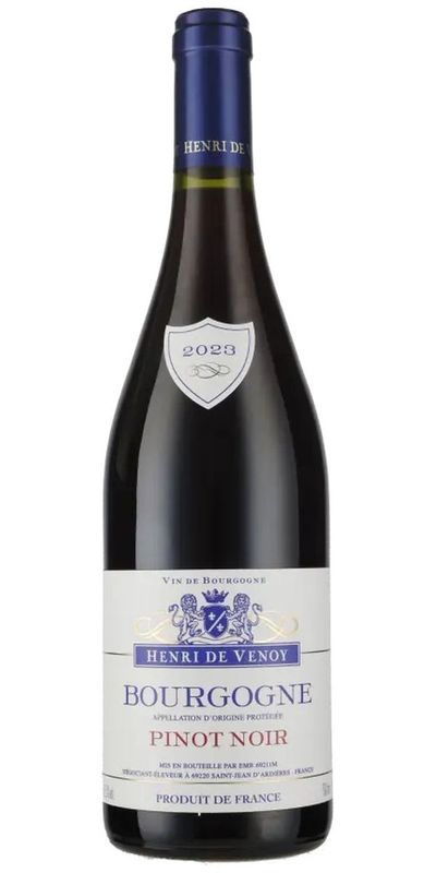 Henri de Venoy, Bourgogne Pinot Noir 2023 wine bottle