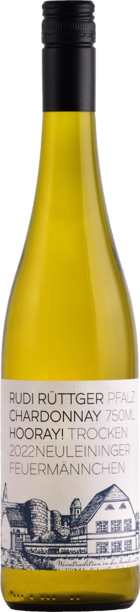 Rudi Rüttger Chardonnay Trocken Neuleininger Feuermännchen 2022 wine bottle