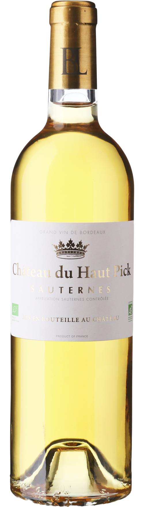 Château du Haut Pick Sauternes wine bottle