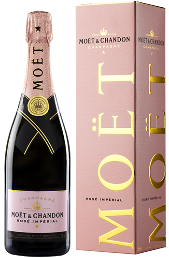 Moet & Chandon Champagne Brut Rose i gaveæske wine bottle