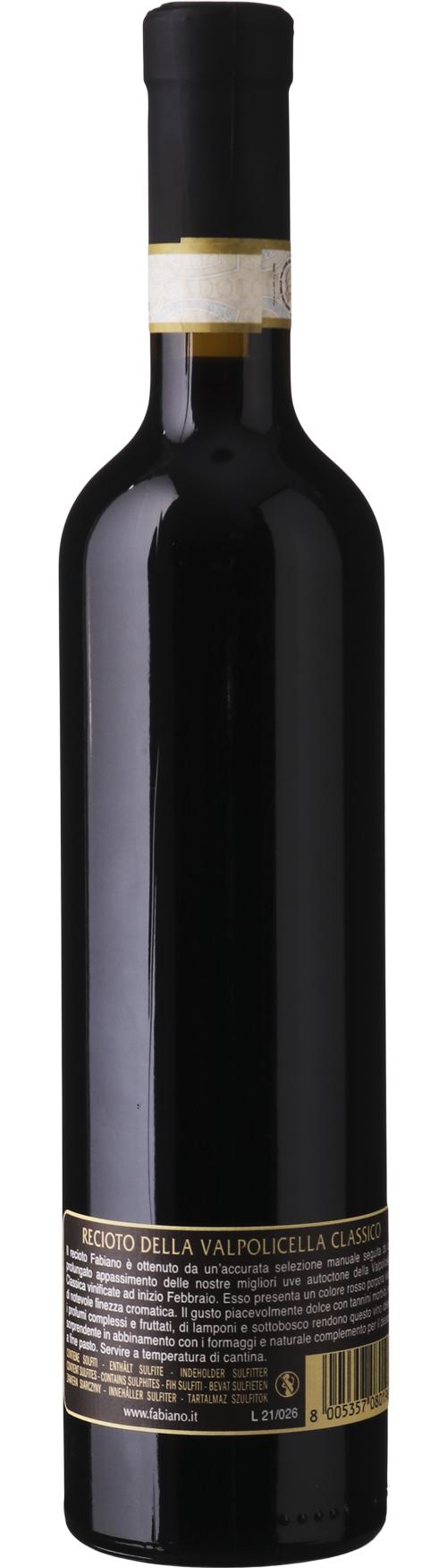 Fabiano Recioto della Valpolicella Classico DOCG 50 cl wine bottle