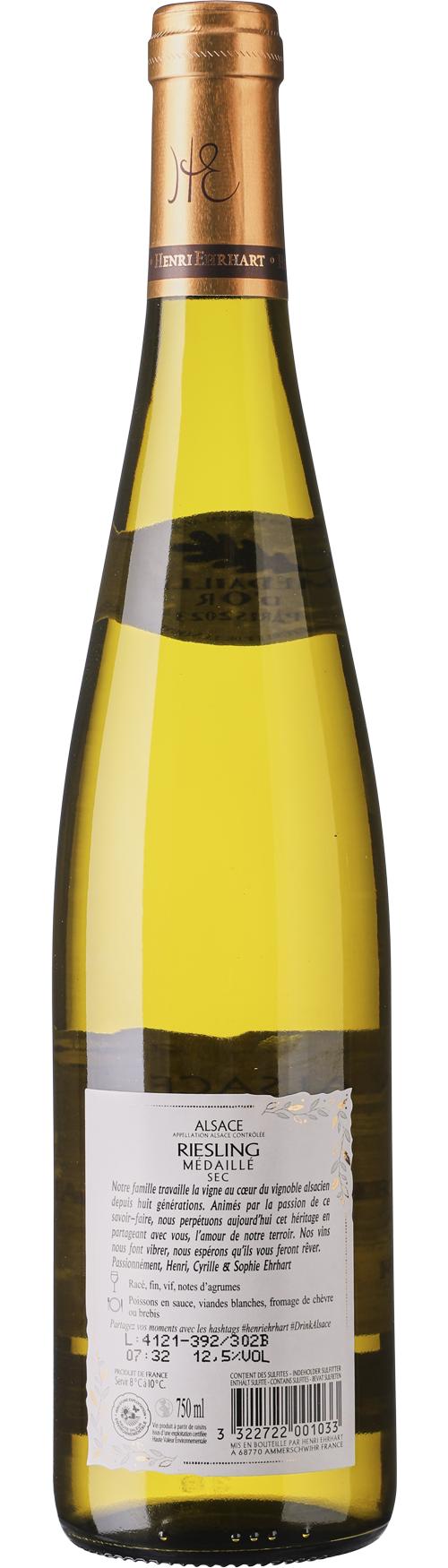 Henri Ehrhart Riesling Medal wine bottle