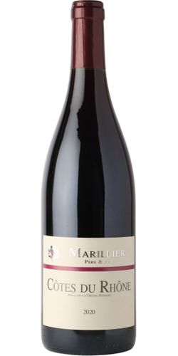 Marillier, Cotes du Rhone 2020 wine bottle