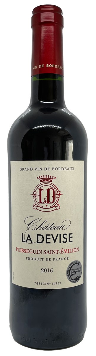 Château La Devise Puisseguin-Saint-Émilion 2016 wine bottle