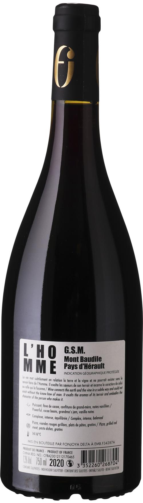 L'Homme Grenache Syrah Mourvèdre Reserve IGP Pays d´Hérault wine bottle