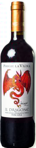 Podere La Vigna Il Dragone Toscana IGT 2021 wine bottle
