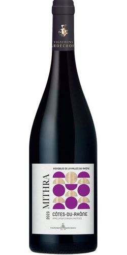 Vignerons Ardechois, Mithra Cotes du Rhone 2023 wine bottle