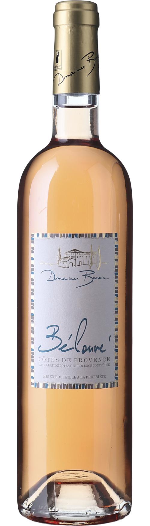 Domaines Bunan Belouve Rosé AOP Côtes de Provence wine bottle