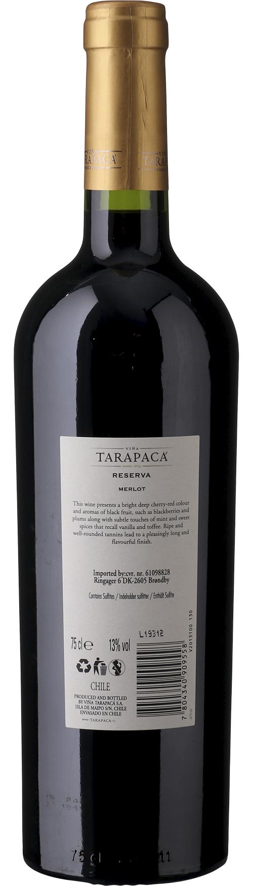 Viña Tarapacá Reserva Merlot wine bottle