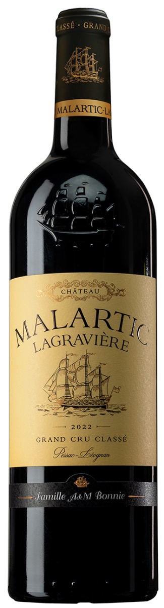 Chateau Malartic Lagravière Pessac-Leognan Cru Classé 2022 i trækasse wine bottle