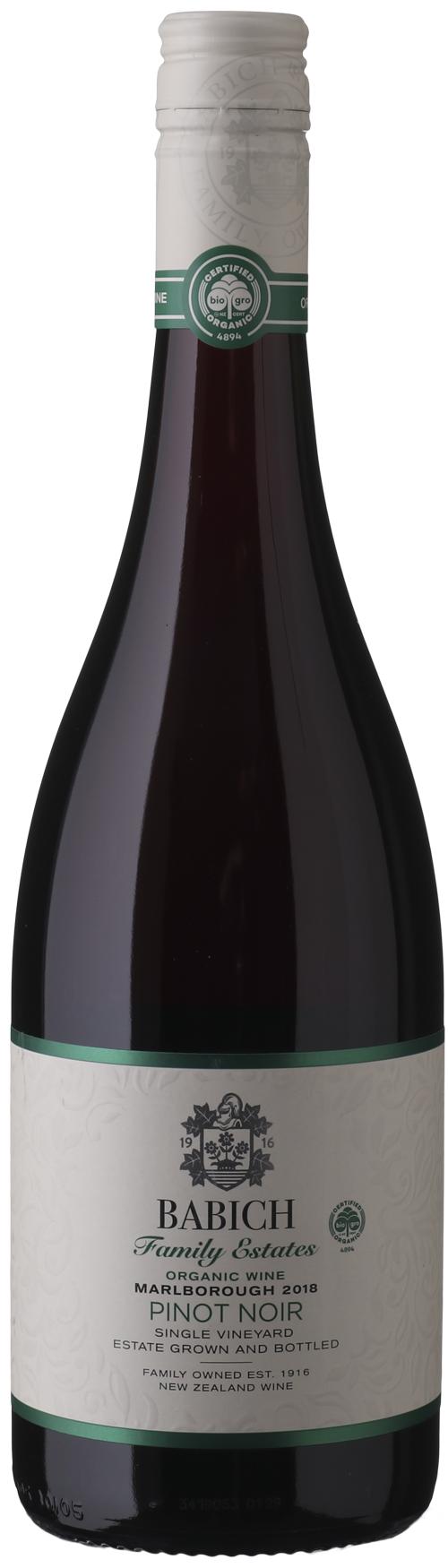 Babich Family Estates Headwaters Organic Pinot Noir wine bottle