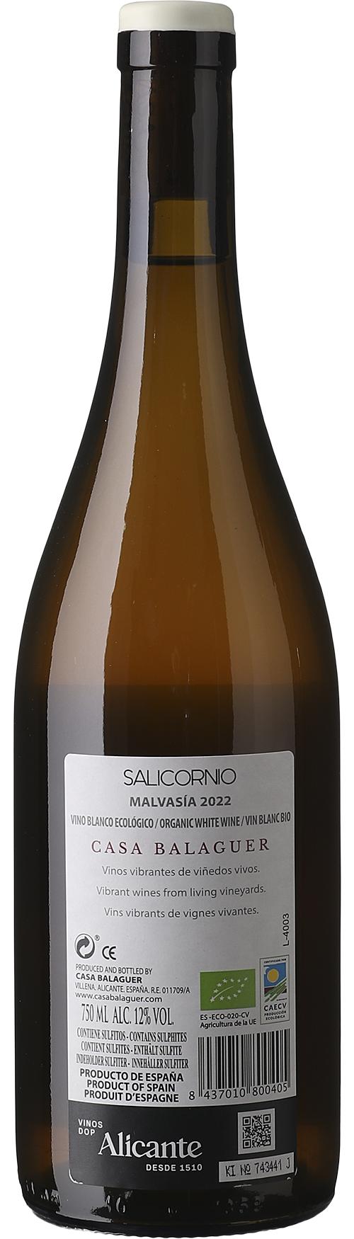 Casa Balaguer Salicornio, Malvasia, økologisk / naturvin wine bottle