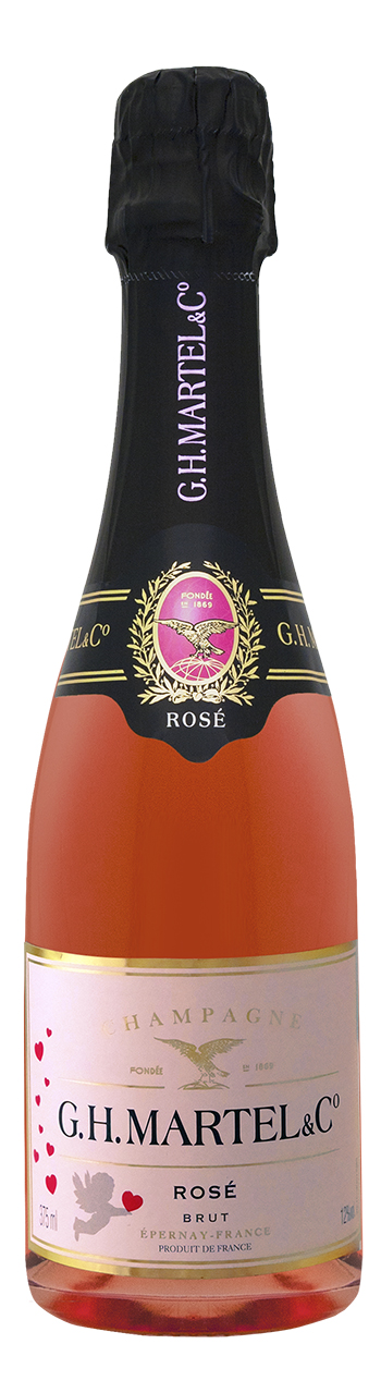 G.H. Martel Champagne Cuvee Saint Valentin Rose brut 37,5cl wine bottle