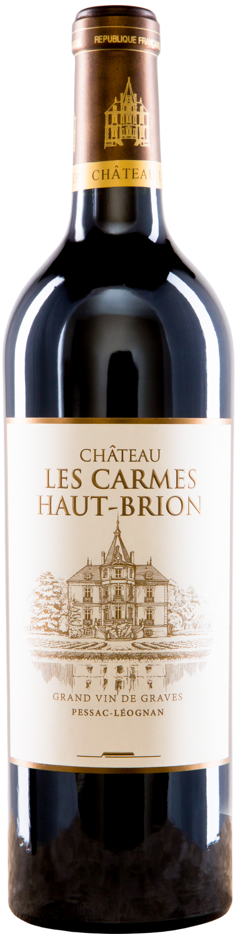 Chateau Les Carmes Haut-Brion Pessac-Léognan 2016 i trækasse wine bottle