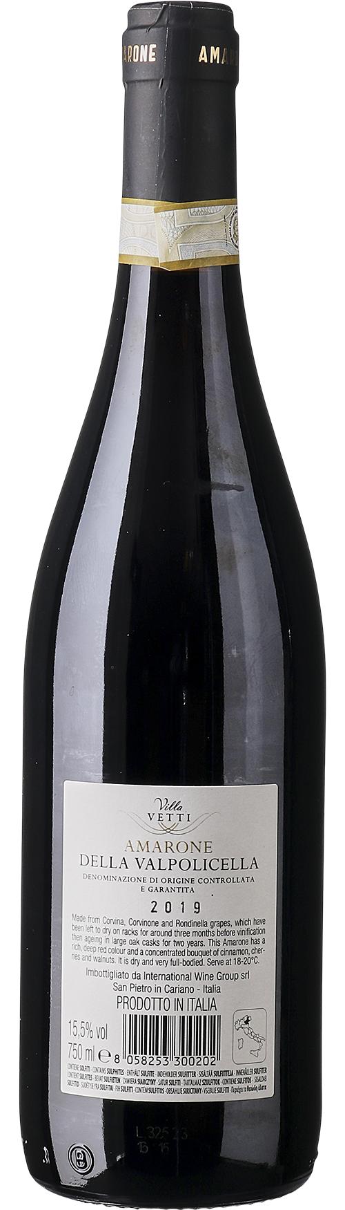 Villa Vetti Amarone della Valpolicella DOCG wine bottle