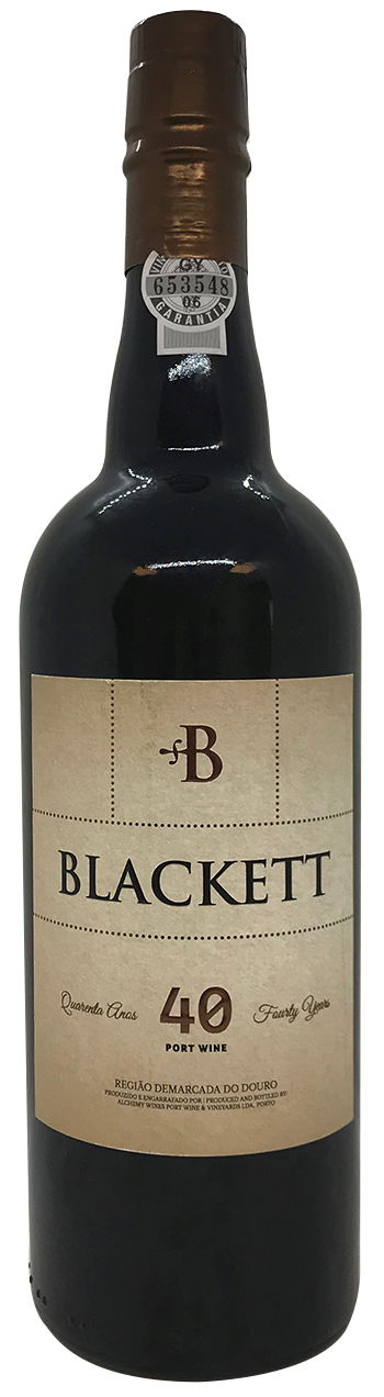 Blackett Port Wine 40 års wine bottle