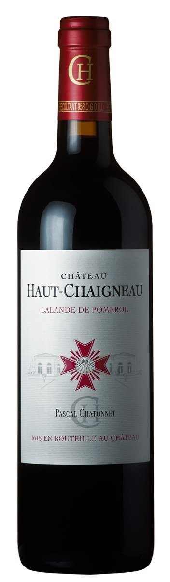 Chateau Haut-Chaigneau Lalande de Pomerol 2020 i trækasse wine bottle