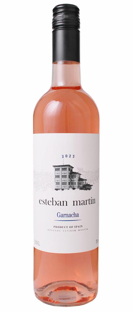 Rosado Garnacha Cariñena Esteban Martin wine bottle