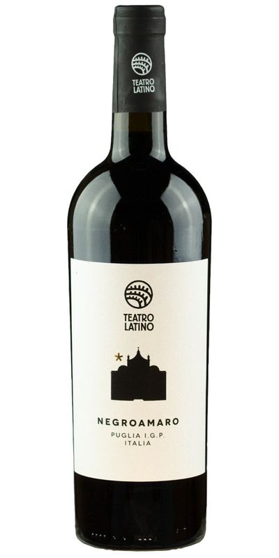 Teatro Latino, Negroamaro Puglia IGP 2023 wine bottle