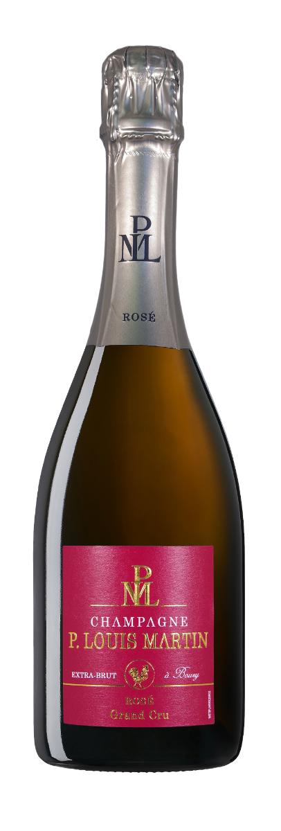 P. Louis Martin Champagne Bouzy Grand Cru Rose Extra Brut wine bottle