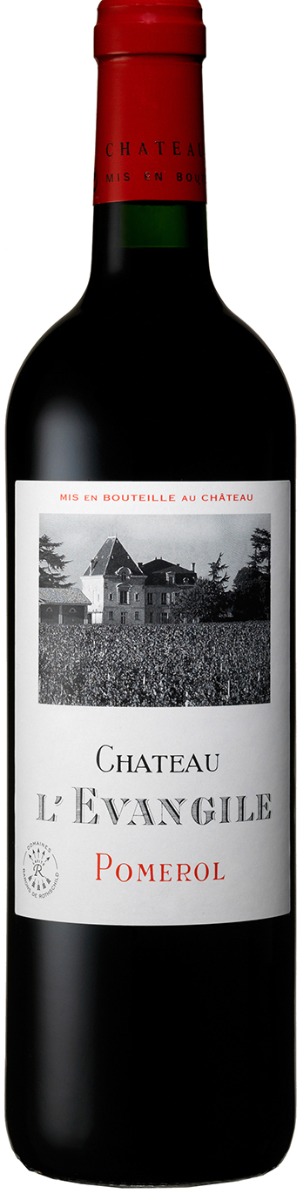 Chateau L'Evangile Pomerol 2020 i trækasse wine bottle