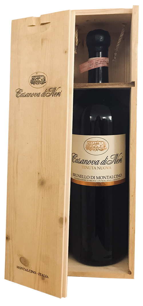 Casanova di Neri Brunello Tenuta Nuova 2018 Dobbelt Magnum i trækasse wine bottle