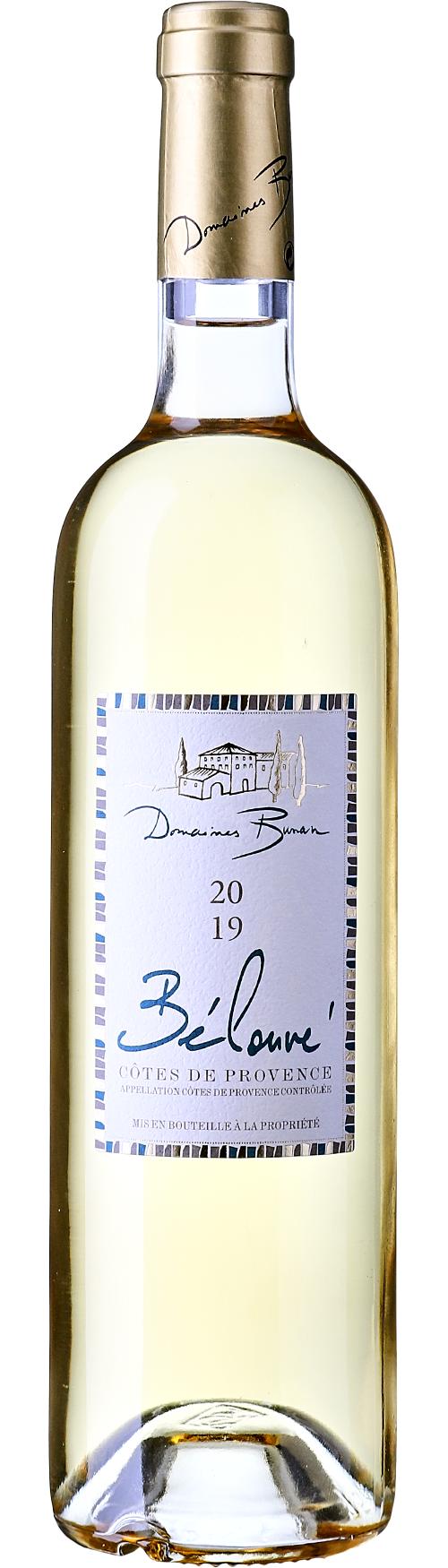 Domaines Bunan Bélouvé White AOP Côtes de Provence wine bottle