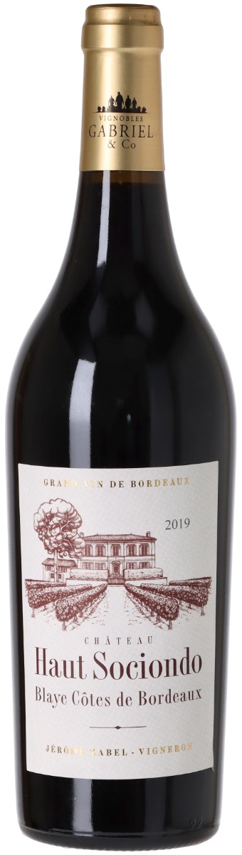 Château Haut Sociondo Blaye-Côtes de Bordeaux 2019 wine bottle