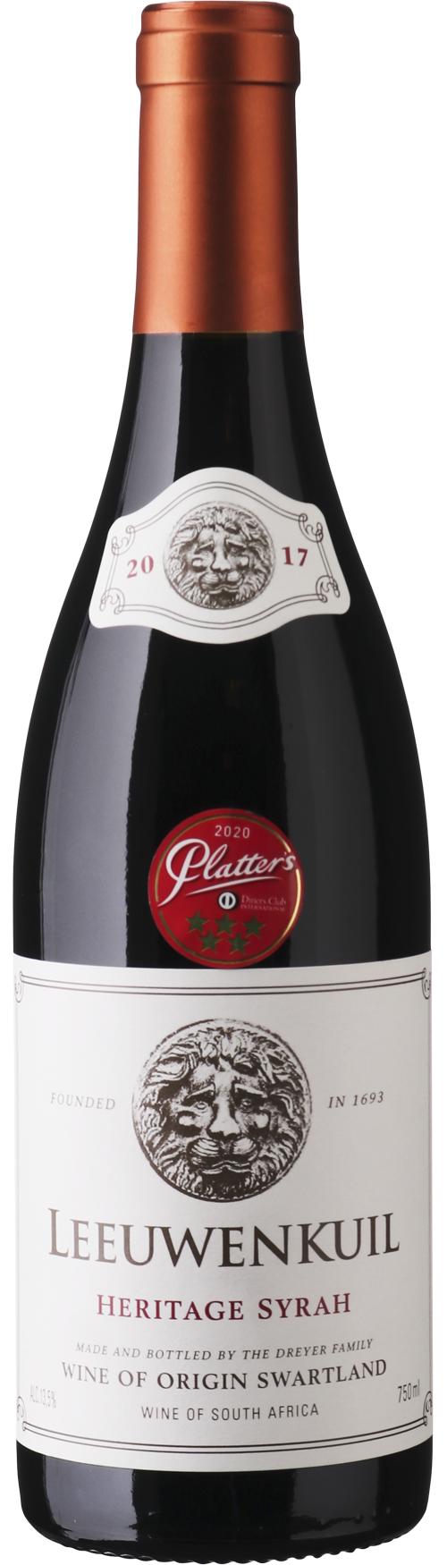Leeuwenkuil Heritage Syrah Swartland wine bottle
