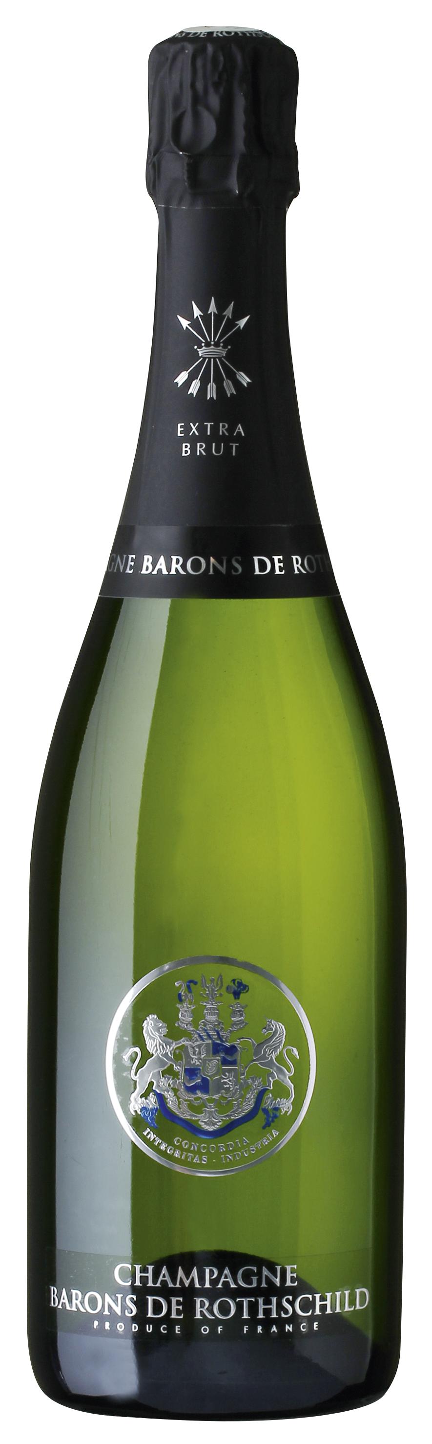 Champagne Barons de Rothschild Extra Brut wine bottle