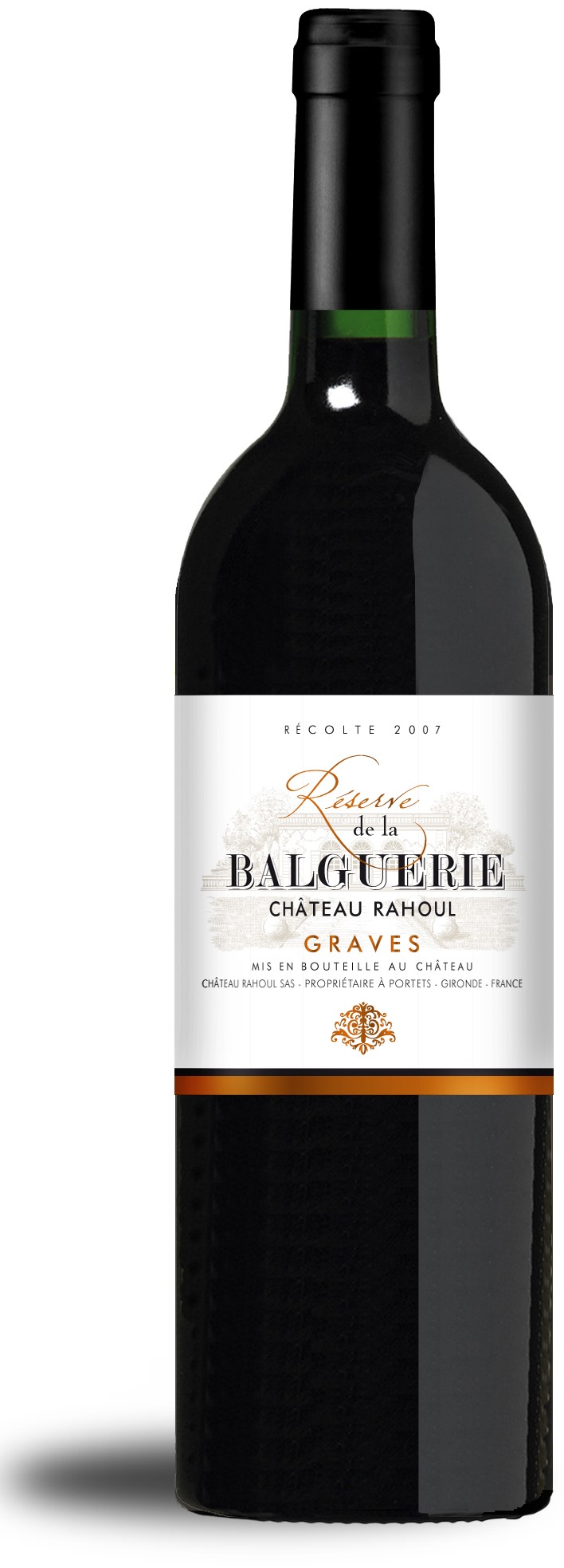 Chateau Rahoul Reserve Balguerie Graves 2007 wine bottle